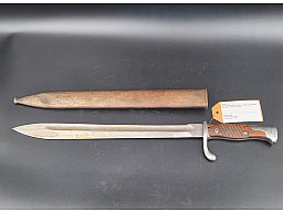Seitengewehr 98/05 neuer Art mit Stahlscheide, Sägerücken ausgeschliffen