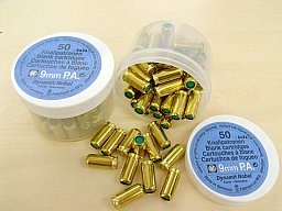 Originalverpackte Dynamit Nobel Platzpatronen Kaliber 9 mm P.A. / 2 Schachtel a 50 Stück