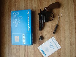 Umarex Kipplauf -Revolver Kaliber 6mm Platz/Gas. Mod.343. PTB 319/2 Full Set !!