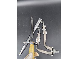 SELTENE Sonderserie! NVA Ehrendolch für Offiziere, NVA Dolch LA / LU mit Gehänge S2034 MFS