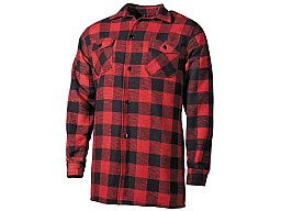 Holzfällerhemd Gr. XXXL / 3XL Rot - Schwarz / Karohemd Flanellhemd