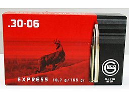 20 Schuss GECO EXPRESS Büchsenpatronen .30-06 SPRG 165gr 10,7g Bleigeschoss | Präzise Jagd Munition