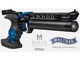 PRESSLUFTPISTOLE WALTHER LP500-E EXPERT - BLAU - ELEKTRONISCHER ABZUG - MEISTERMANUFAKTUR
