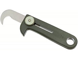 Notfallmesser / Haken Cuttermesser f. Fallschirmspringer - Oliv