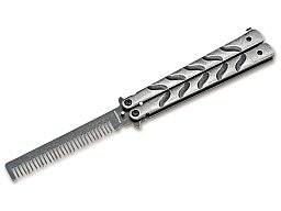 1 x BÖKER MAGNUM BALICOMB > Kamm aus Edelstahl in Butterlfy Optik Balisongmesser Imitat Faltmesser !