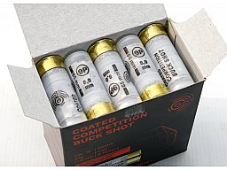 25 Schuss GECO Competition BUCK SHOT 12/65 MM 27g IPSC Posten Schrot Munition 9 Pellets / Kugeln 8MM