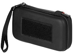 Tasche Hartschale Klein 19 x 10 x 4,5 cm Schwarz mit Klettschlaufen + Netzfach + Handschlaufe
