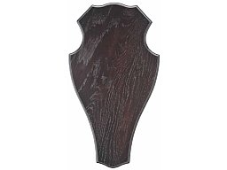 1 x Trophäenbrett EICHE 1 DUNKEL 52cm x 26cm | Hirschschild Rotwild Hirsch Damwild Rothirsch ...