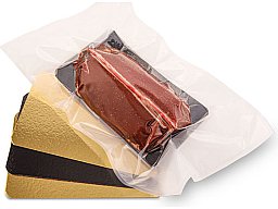 LANDIG Lachsbretter Knochenschutz schwarz/gold > für VAKUUM Beutel Lebensmittelecht 5 St. 21 x 57 cm