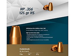 H&N Geschosse .356 HP HS 125gr. 500St.