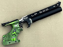 PRESSLUFTPISTOLE WALTHER LP500 EXPERT "GREEN PEPPER" - 1 X Alu-Kartusche