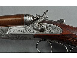 Damaststahl Hahndoppelflinte Kal.: 16/65 Sauer & Sohn