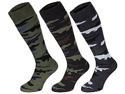 Wintersocken / Knietrümpfe "Esercito" 3er Pack (39-42) Tarn / Camouflage lang