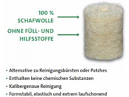 60x BALLISTOL Reinigungsfilze/Filzreiniger KLASSIK Cal .260 | 100%Schafwolle |.243/6mm/6,5mm/.25.264