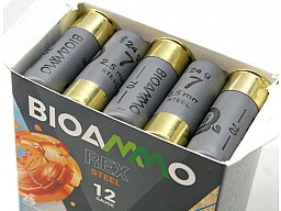 25 x BIO AMMO REX STEEL Bleifrei Stahlschrot Sportschrotpatronen TRAP 12/70 2,5mm 24g No 7 410m/s !