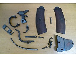 Konvolut freie Ersatzteile Leuchtpistole Mod. 1894 Chr. F.