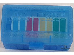 50er MTM -CASE-GARD- Patronen-Box - blau-klar - #RS-50-24