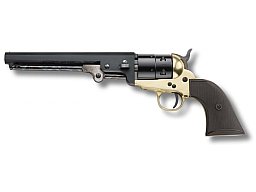 1851 Navy Messingrahmen Kal. 9 mm R.Knall Platzpatronen-Westernrevolver mit Kunststoffgriffen