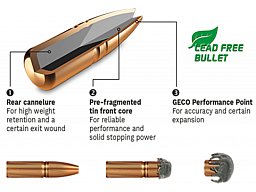50 Stück NEUE GECO Geschosse - ZERO (Teilzerleger ZINN - BLEIFREI) CAL .308 - 8,8g/136gr #2416970 HP