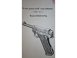 Lahti Pistole Mod. M / 40 in 9 mm Para Reserve- TeileKatalog als Kopie.