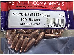 500St. Prvi Partizan Geschosse .224 - 55gr. FMJ-BT