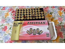 ÖZKURSAN Knallpatronen 9mm RK , 9x18 380R PLATZPATRONEN ,1 Packung / 50 Stück für REVOLVER