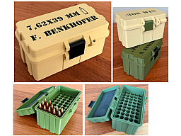 Munitionsbox 7,62x39mm Ammo Box Patronen Wiederladen 50 Schuss personalisierbar abschließbar