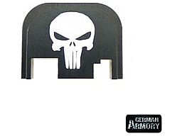 Glock Pistolen Abschlussplatte Backplate Endplate Punisher gelasert gen 1-5 17 19 20 21 22 33 43
