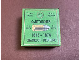 Munition für den französischen Revolver Modell 1873 in der Originalverpackung 25St.