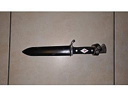 ERN Solingen Jagdmesser / Fahrtenmesser mit Scheide – hinten gebrochen