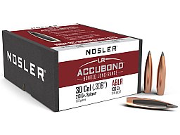 100 Nosler Geschosse .308, 210 grain, ACCUBOND Longe Range, NEU
