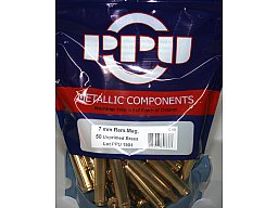 50 Stück NEUE PPU/PrviPartizan Langwaffenhülsen 7mm Rem.Mag. Boxerzündung / Unprimed Brass #C-115