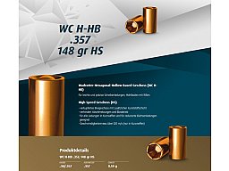 H&N Geschosse .357 WC H-HB HS 148gr. 500St. (.357Mag. .38Spec.)