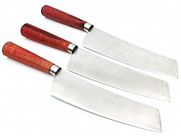 Custom 3 stück Material440Cstahl Chef Küchen Messer With WOOD Handle 1509