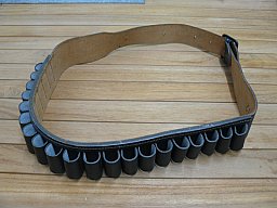 Sehr guter Echt-Leder Patronengürtel für 20 Schrotpatronen Kal. 16/70