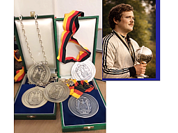 Konvolut 5x Medaillen Deutsche Meisterschaft DSB | Silber 2. Platz Schießsport Vintage