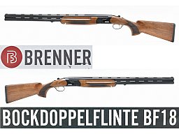 BRENNER BF18 " Black " Bockflinte / BDF im Kal. 12/76 mit Wechselchokes, Einabzug & Ejektor ! NEU !