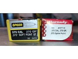 100 Stück Geschosse Hornady Spire Point 375 - 270 / Speer Soft Point 375 - 270
