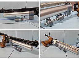 Schiene mit Gewichten Gewicht verstellbar für Luftpistolen FWB Morini Walther Steyr SAM Pardini WKP