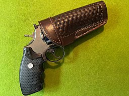 FOSTER SCHÖNES KORBFLECHT HOLSTER SCHNELLZIEHER PASSEND FÜR PISTOLEN UND REVOLVER MITTLERER LAUF