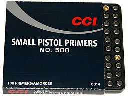 100 Stück CCI Zündhütchen Small Pistol Zünder SP S.P. CCI #500 No.500 f 9mm 9x19 ... Anzündhütchen