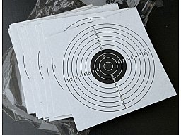 100x Scheibe Luftgewehr 14x14 Airsoft Luftpistole Zielscheibe