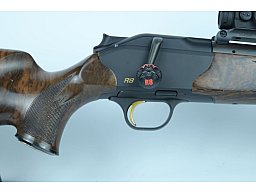 Kammergriffkugel Repetierkugel 26mm für Blaser R8 – Eichenlaub, Fischhaut & R8-Logo in Orange