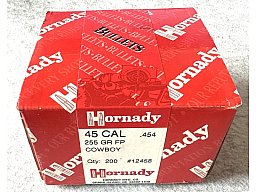 400 Stück Hornady Geschosse, .45 FP 255gr Cowboy