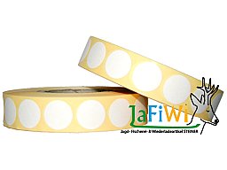 2.000 Stück SCHUSSPFLASTER 20mm auf ROLLE > Farbe: weiß | WEISS > 2000er Rolle | SONDERPREIS NEU !