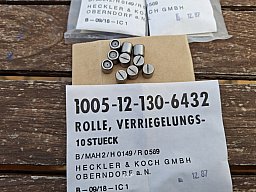 H&K G3 & Zivilklone Verschlussrollen Set Übermaß 8,02 - fabrikneue HK Ware !