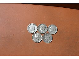 Silbermünzen alte 10 US Centstücke Dimes