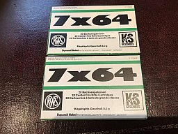 40 Patronen RWS 7x64 8,0 g KS