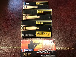 60 Patronen Sako .223 mit 3,56 g Gamehead