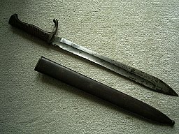 Seitengewehr 98/05 mit Truppenstempel MK